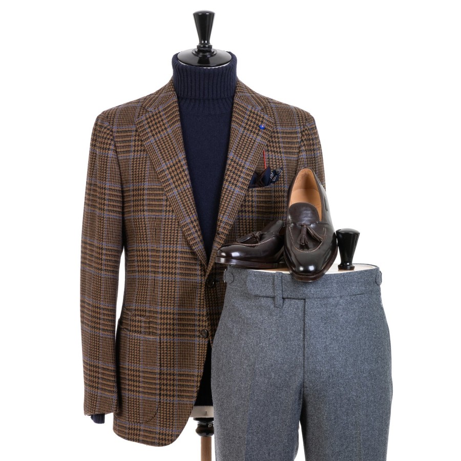 Cesare Attolini Hose | Graue Hose „Fox Flannel" Aus Englischer Wolle Reine Handarbeit